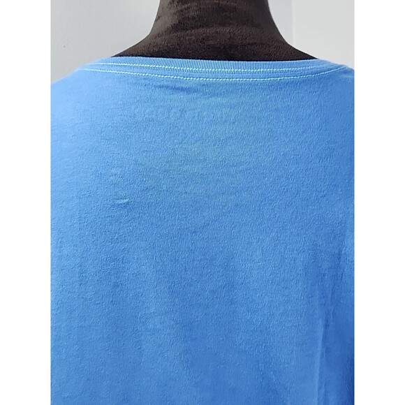 New Life is Good Retro Wave Stripe XLarge Women's Blue SS Crusher Lite Tee - Picture 9 of 14